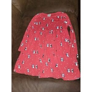 Gymboree winter penguin red dress‎ size 4